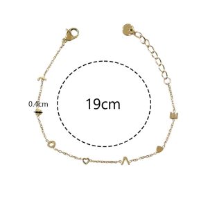 Ατσάλινο Βραχιόλι love - Ασημί ΜαύροA3665B