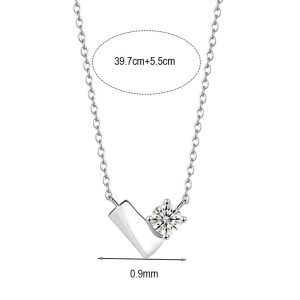 Κολιέ Σε Σχήμα Καρδιάς Ασήμι S925 Με Πέτρα ΖιργκόνS041