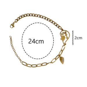 Βραχιόλι Kαρδιά Απο Ατσάλι Για Ζευγάρι - ΑΣΗΜΙ/ΧΡΥΣΟX00018-1