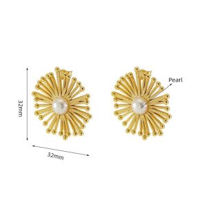 Ατσάλινα Σκουλαρίκια Καρφωτά - ΧρυσόA1190A