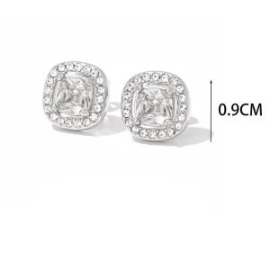 Ατσάλινα Σκουλαρίκια Καρφωτά - Πράσινο1abc3e612152