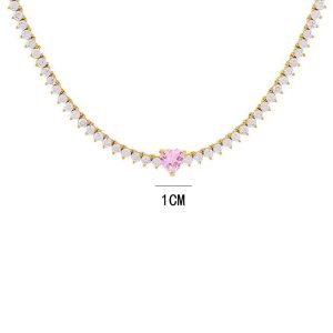 Ατσάλινο Κολιέ Mε Καρδιά - ΧΡΥΣΟ/ΑΣΠΡΟA3137