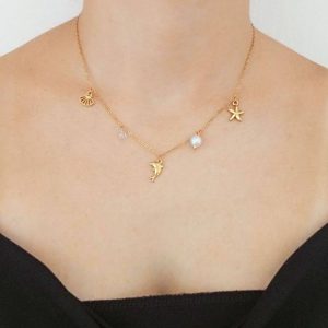 Ατσάλινο Κολιέ με Αστερία