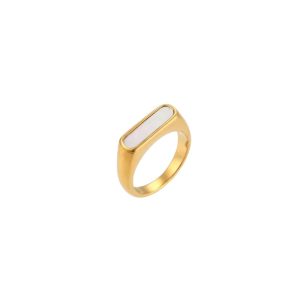 Ατσάλινο Δαχτυλίδι - Χρυσό ΜαύροJ82