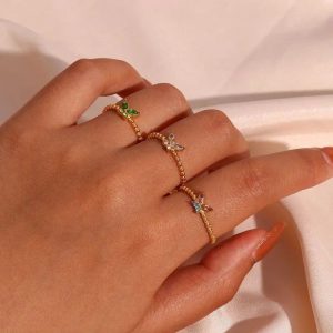 Ατσάλινο Δαχτυλίδι Με Πεταλούδα - ΧρυσόJ60