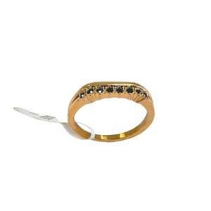 Ατσάλινο Δαχτυλίδι Με Χρωματιστές Πέτρες - ΧΡΥΣΟ/ΑΣΠΡΟJ85