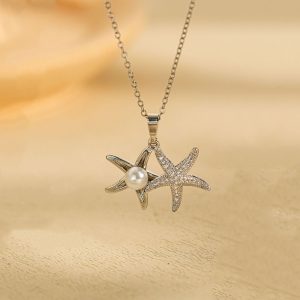 Κολιέ Αστερίας Με ''Μαργαριτάρι''A031