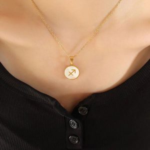 Ατσάλινο Κολιέ Με Ζώδιο (Τοξότης)X00271