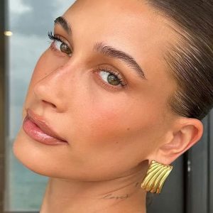 Σκουλαρίκια Γλυπτό Κύμα από Ατσάλι ΧρυσόA2070A