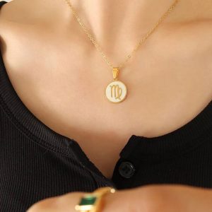 Ατσάλινο Κολιέ Με Ζώδιο (Παρθένος)X00270