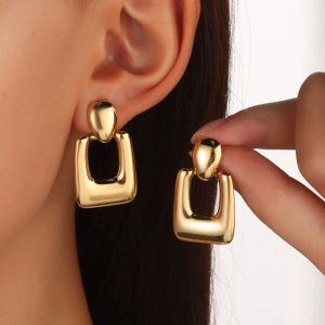 Ατσάλινα Σκουλαρίκια - ΧρυσόA2117A