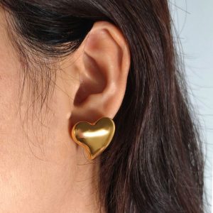 Ατσάλινα Σκουλαρίκια Καρφωτά - ΧρυσόA3242A