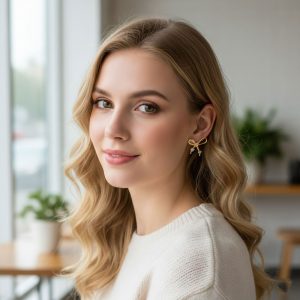 Ατσάλινα Σκουλαρίκια Καρφωτά - ΧρυσόA3251A