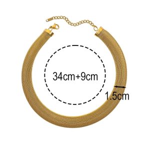 Κολιέ Χρυσό Με πλακέ Αλυσίδα - ΑσημίA3541B