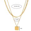 Ατσάλινο Κολιέ Με Διπλή Αλυσίδα ΧρυσόA3549-1