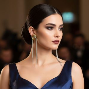 Ατσάλινα Μακριά Σκουλαρίκια με Κρίκο Σπείρα - ΧρυσόA60019A