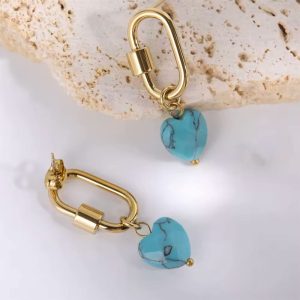 Ατσάλινα Σκουλαρίκια ΚρεμαστάA6103