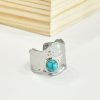 Ατσάλινο Δαχτυλίδι Με Γαλάζια ΠέτραJ100