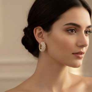 Σκουλαρίκια Κρίκοι Πέρλες Στρας Ατσάλινη Βελόνα 12 τεμX00482