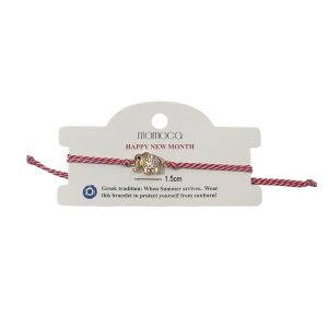 Χειροποίητο βραχιόλι μαρτάκι με σχεδιο ελεφαντακιΑ10043