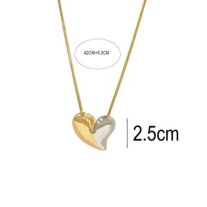 Ατσάλινο Κολιέ Σε Σχήμα Καρδιάς ΧρυσόΑ23003