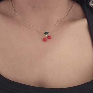 Κολιέ Απο Ανοξείδωτο Ατσάλι CherryA3701A