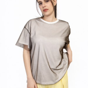 ΚΟΝΤΟΜΑΝΙΚΗ ΜΠΛΟΥΖΑ ΜΕ SEE-THROUGH ΣΧΕΔΙΟ