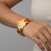 Ατσάλινο Χειροπέδα Βραχιόλι με Φρούτα Χρυσό ΧρώμαA70006-1A