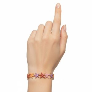 Ατσάλινη Χειροπέδα Βραχιόλι Αστερίας Πολύχρωμο Κόκκινοι ΤόνοιA70009A