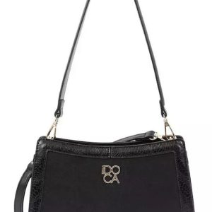 DOCA Γυναικεία Τσάντα Ώμου Μαύρη 22720