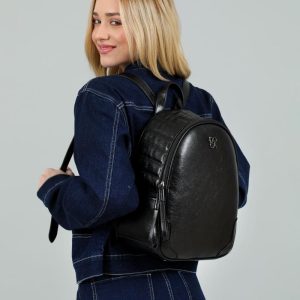 Doca Γυναικεία Τσάντα πλάτης Μαύρη 22740