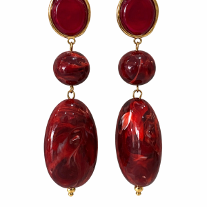 Μακριά σκουλαρίκια σε κόκκινο χρώμα