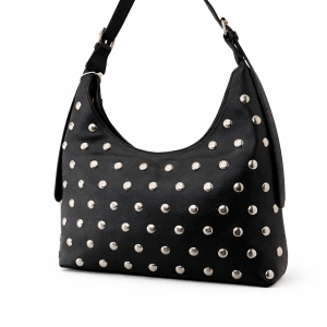 Τσάντα ώμου με τρουκς σε μαύρο χρώμα