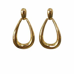 Χρυσά σκουλαρίκια κρίκοι σταγόνα