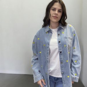 ΤΖΙΝ ΠΟΥΚΑΜΙΣΟ ΤΖΑΚΕΤ ΜΕ ΛΕΜΟΝΙΑ